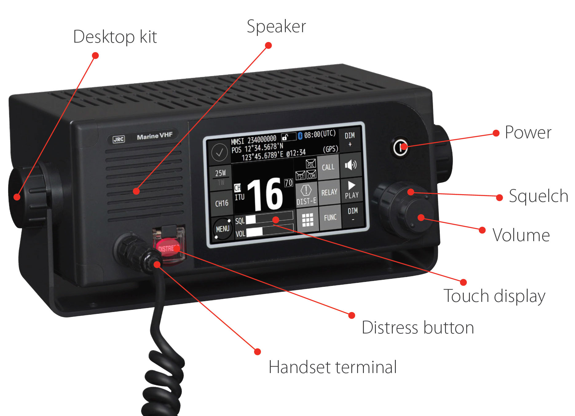 Marine VHF radiotelephone JHS-800S